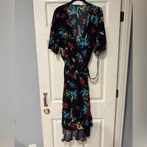 Eloquii Black Floral Dress